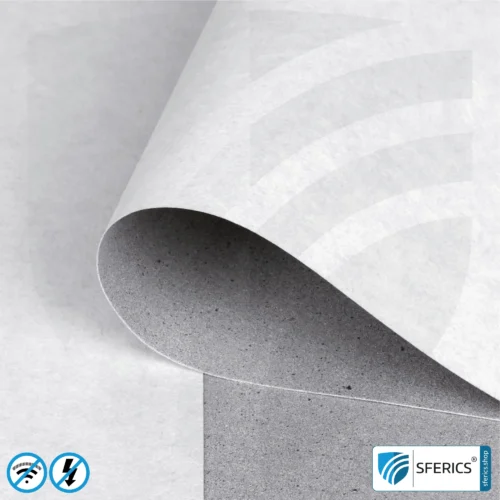 Premium shielding wallpaper ECO P120 | intermediate wallpaper | HF shielding against electrosmog up to 120 dB | 53 cm width. High effective against 5G!