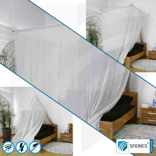 Shielding canopy Electrosmog PRO light | 3 variants | EMF shielding up to 99.99% (42 dB). Groundable. Effective against 5G!