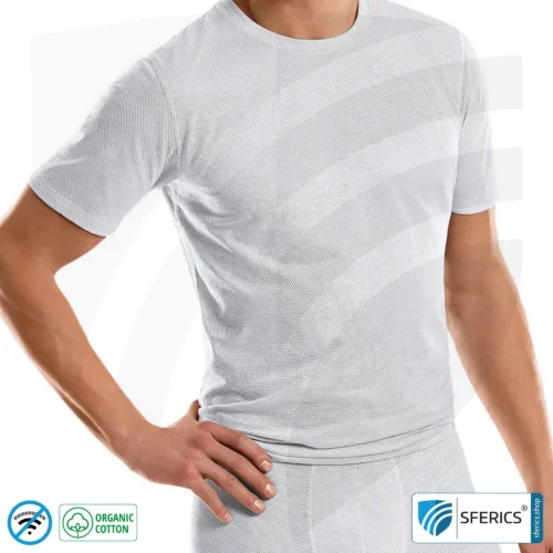 Shielding ANTIWAVE shirt for men | Protection up to 30 dB against HF electrosmog (mobile phone, WIFI, LTE) | Ideal for electrosensitive people 2 Shielding ANTIWAVE shirt for men | Protection up to 30 dB against HF electrosmog (mobile phone, WIFI, LTE) | Ideal for electrosensitive people