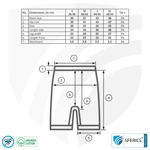 Shielding ANTIWAVE shorts for women | Protection up to 30 dB against HF electrosmog (mobile phone, WIFI, LTE) | Ideal for electrosensitive people