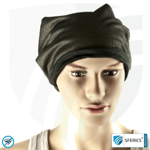 ANTIWAVE shielding cap Beany | protection against electrosmog HF with efficiency up to 99,9 % (cell phone, WIFI, LTE) | 5G ready!