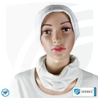ANTIWAVE shielding cap Beany | protection against electrosmog HF with efficiency up to 99,9 % (cell phone, WIFI, LTE) | 5G ready!