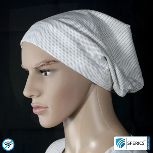 ANTIWAVE shielding cap Beany | protection against electrosmog HF with efficiency up to 99,9 % (cell phone, WIFI, LTE) | 5G ready!
