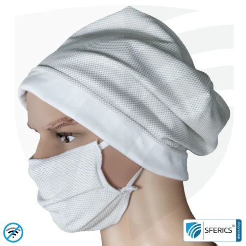 ANTIWAVE shielding cap Beany | protection against electrosmog HF with efficiency up to 99,9 % (cell phone, WIFI, LTE) | 5G ready!