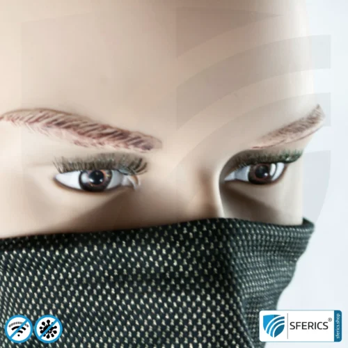 ANTIWAVE shielding, elastic tube scarf | protection against HF electrosmog with efficiency up to 99,9% | shielding fabric with silver for an antibacterial effect through silver ions 24 ANTIWAVE shielding, elastic tube scarf | protection against HF electrosmog with efficiency up to 99.9% | shielding fabric with silver for an antibacterial effect through silver ions