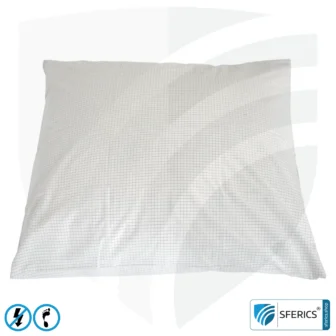 Pillow cover Standard | 80 x 80 cm | Shielding of low-frequency electrical alternating fields | Enables Earth Connect* | Not suitable for shielding WIFI, LTE, 5G, etc.!