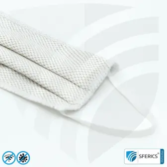 ANTIWAVE MNP protective mask for mouth and nose | shielding fabric with silver for an antibacterial effect through silver ions | 3x maximum hygiene, effectiveness and comfort