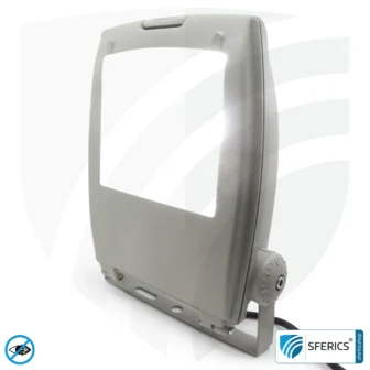 LED floodlight with bracket, gray | 35 watt full spectrum daylight | protection class IP65 | 3000 lumens | flicker free | CRI 95 | ideal for great natural brightness in large rooms or as an indirect uplighter
