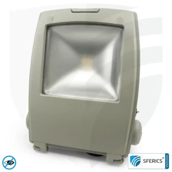 LED floodlight with bracket, gray | 35 watt full spectrum daylight | protection class IP65 | 3000 lumens | flicker free | CRI 95 | ideal for great natural brightness in large rooms or as an indirect uplighter