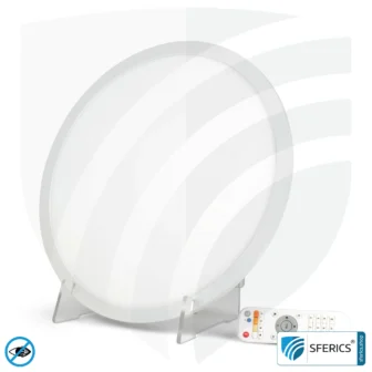 LED feel-good daylight lamp LENA 400 | revitalizing light shower + light therapy for lack of light | Full spectrum daylight with 10.000 lux from a distance of 33 cm | dimmable | flicker free | CRI over 95 | standing and hanging applicable