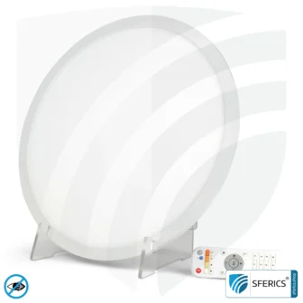 LED feel-good daylight lamp LENA 500 | revitalizing light shower + light therapy for lack of light | Full spectrum daylight with 10.000 lux from a distance of 40 cm | dimmable | flicker free | CRI over 95 | standing and hanging applicable