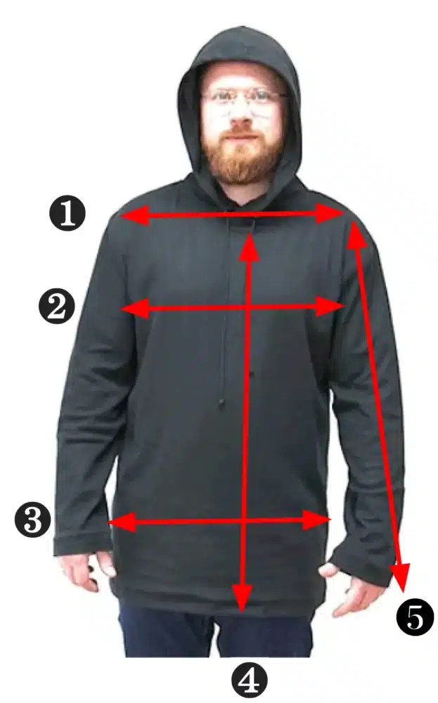 Shielding hoodie sizes