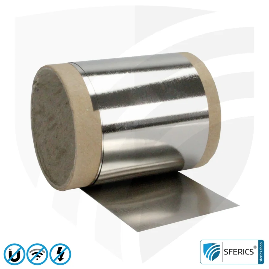 Magnetic field shielding film MCF5 | Width 5 cm | Screening attentuation magnetic alternating fields with 30 dB and RF electrosmog at 70 dB and higher | Effective against 5G!