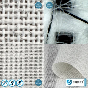NATURELL ULTRA Shielding Fabric | ideal for making canopies and curtains | HF shielding attenuation against electromagnetic smog up to 38 dB | Groundable LF | 5G ready!