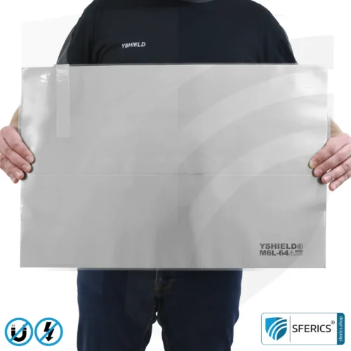 Magnetic field shielding plate M6L-64 | 59 x 40 cm | six-layered, laminated, and highly resistant