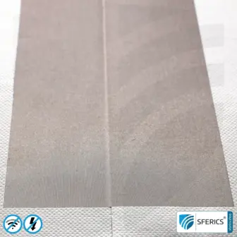 Shielding tape HNX100 for web edges, self-adhesive | Optimization of shielding attenuation for overlapping seam edges | 50 m length