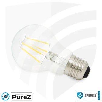 4,2 watt LED filament Pure-Z NEO | bright as 38 watts, 400 lumens | CRI 97 | flicker-free | warm white | E27 | clear