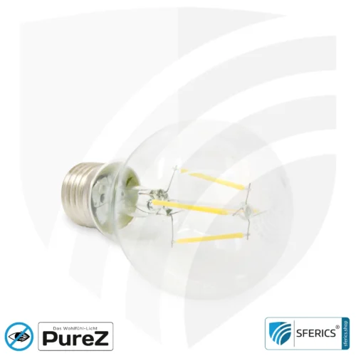 4,2 watt LED filament Pure-Z NEO | bright as 38 watts, 400 lumens | CRI 97 | flicker-free | warm white | E27 | clear