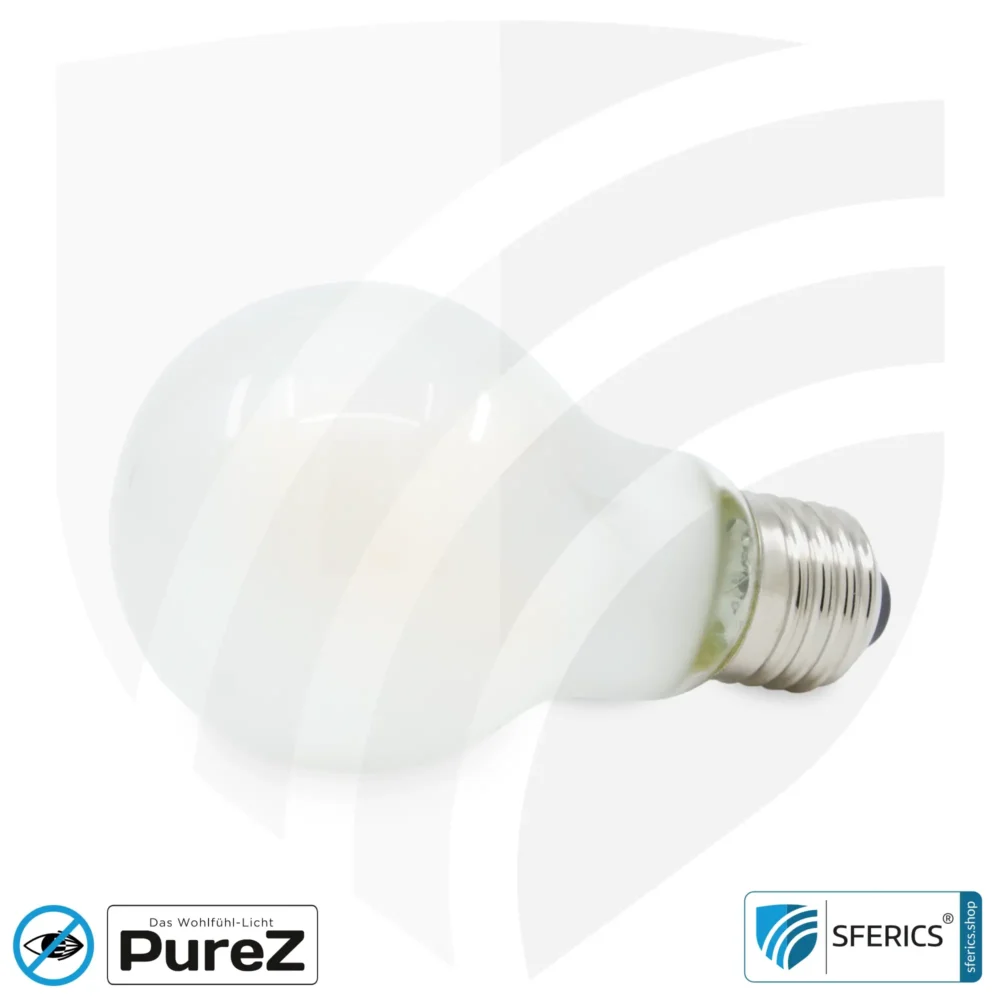 4,2 watt LED filament Pure-Z NEO | bright as 38 watts, 400 lumens | CRI 97 | flicker-free | warm white | E27 | frosted