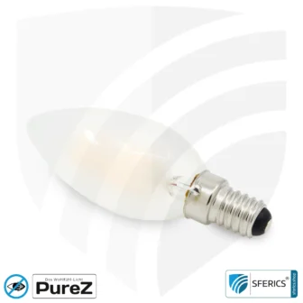4 watt LED filament candle Pure-Z NEO | bright as 38 watts, 400 lumens | CRI 97 | flicker-free | warm white | E14 | frosted