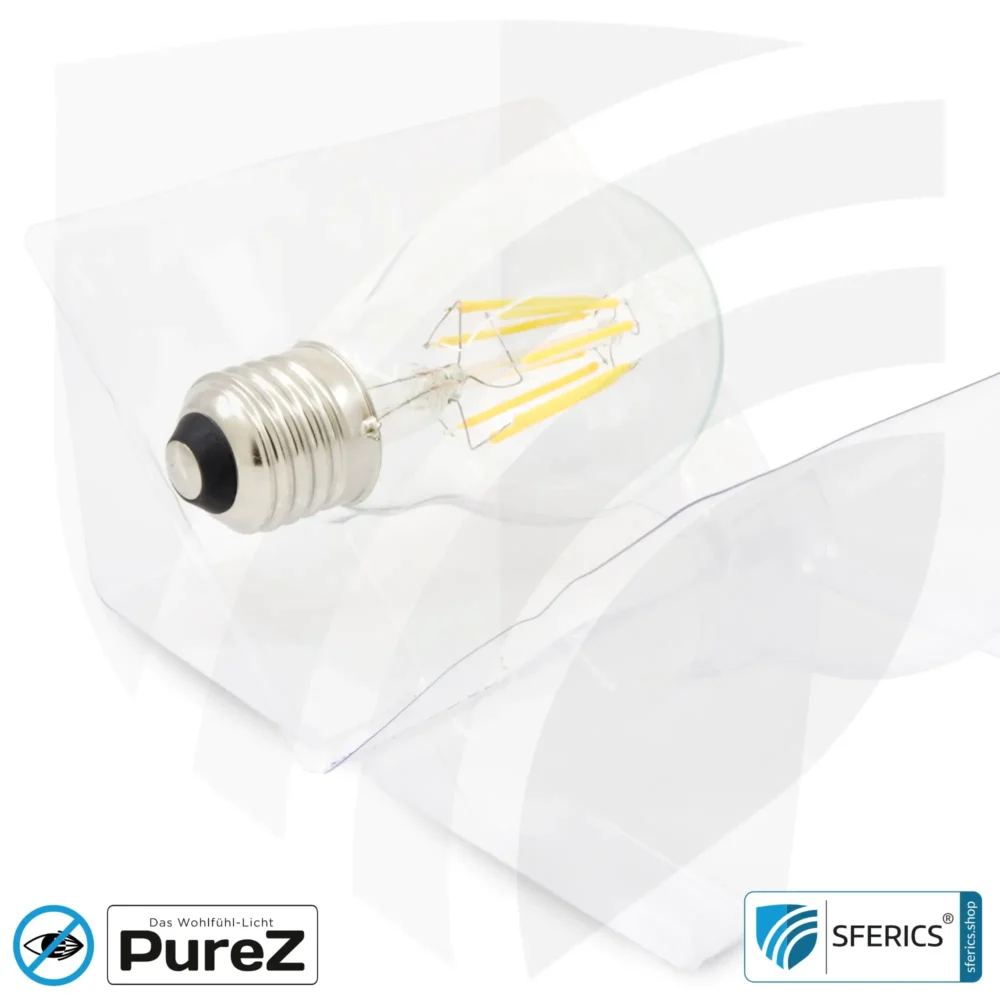 8,2 watt LED filament Pure-Z NEO | bright as 66 watts, 830 lumens | CRI 97 | flicker-free | warm white | E27 | clear