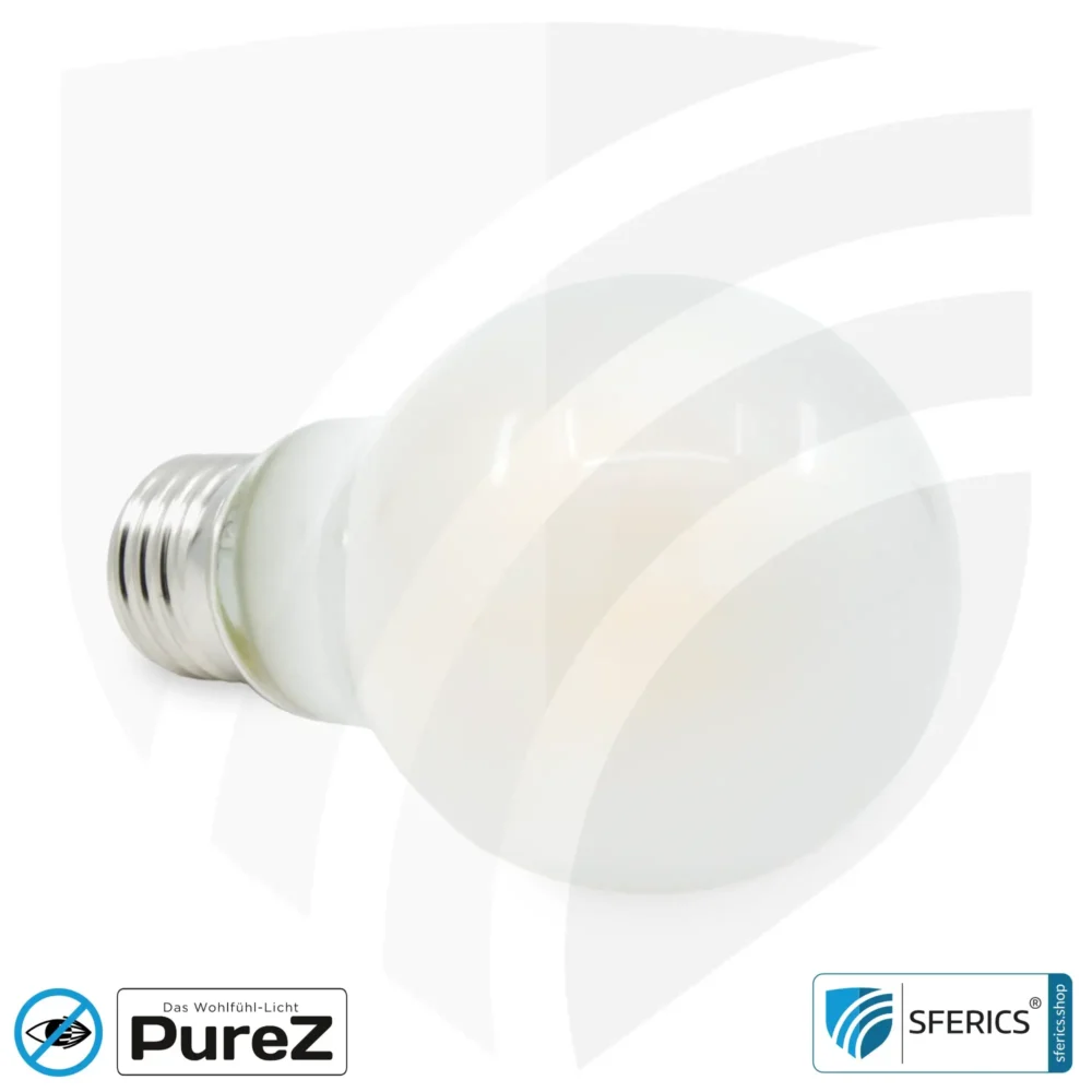 8,2 watt LED filament Pure-Z NEO | bright as 66 watts, 830 lumens | CRI 97 | flicker-free | warm white | E27 | frosted