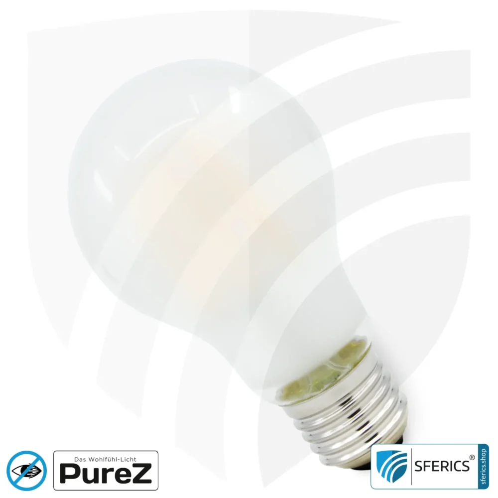 8,2 watt LED filament Pure-Z NEO | bright as 66 watts, 830 lumens | CRI 97 | flicker-free | warm white | E27 | frosted