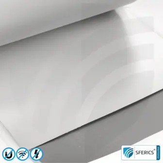 Magnetic Field Shielding Foil M2A | Very thin, two-layer foil for effective magnetic field shielding | Aluminum surface for very high RF shielding attenuation | 21 cm width | groundable