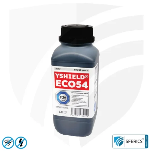 Shielding Paint ECO54 | Special paint without preservatives for indoor use | HF shielding attenuation against electrosmog up to 75 dB at 40 GHz