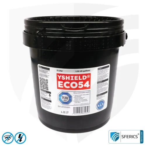 Shielding Paint ECO54 | Special paint without preservatives for indoor use | HF shielding attenuation against electrosmog up to 75 dB at 40 GHz